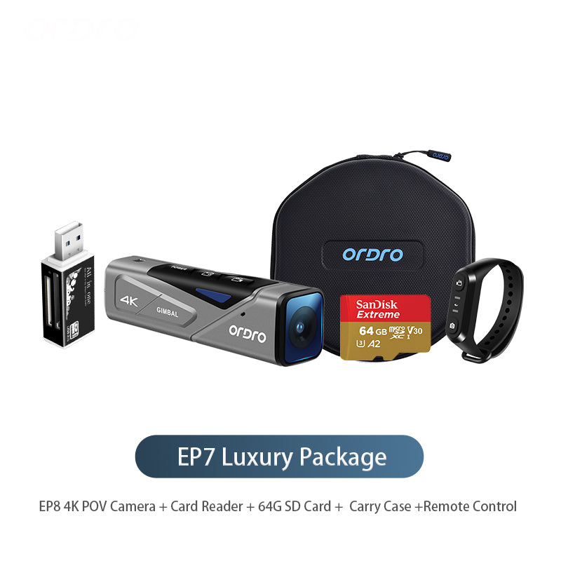 ORDRO EP7 4K Gimbal FPV Camcorder Head Wearable Action Video