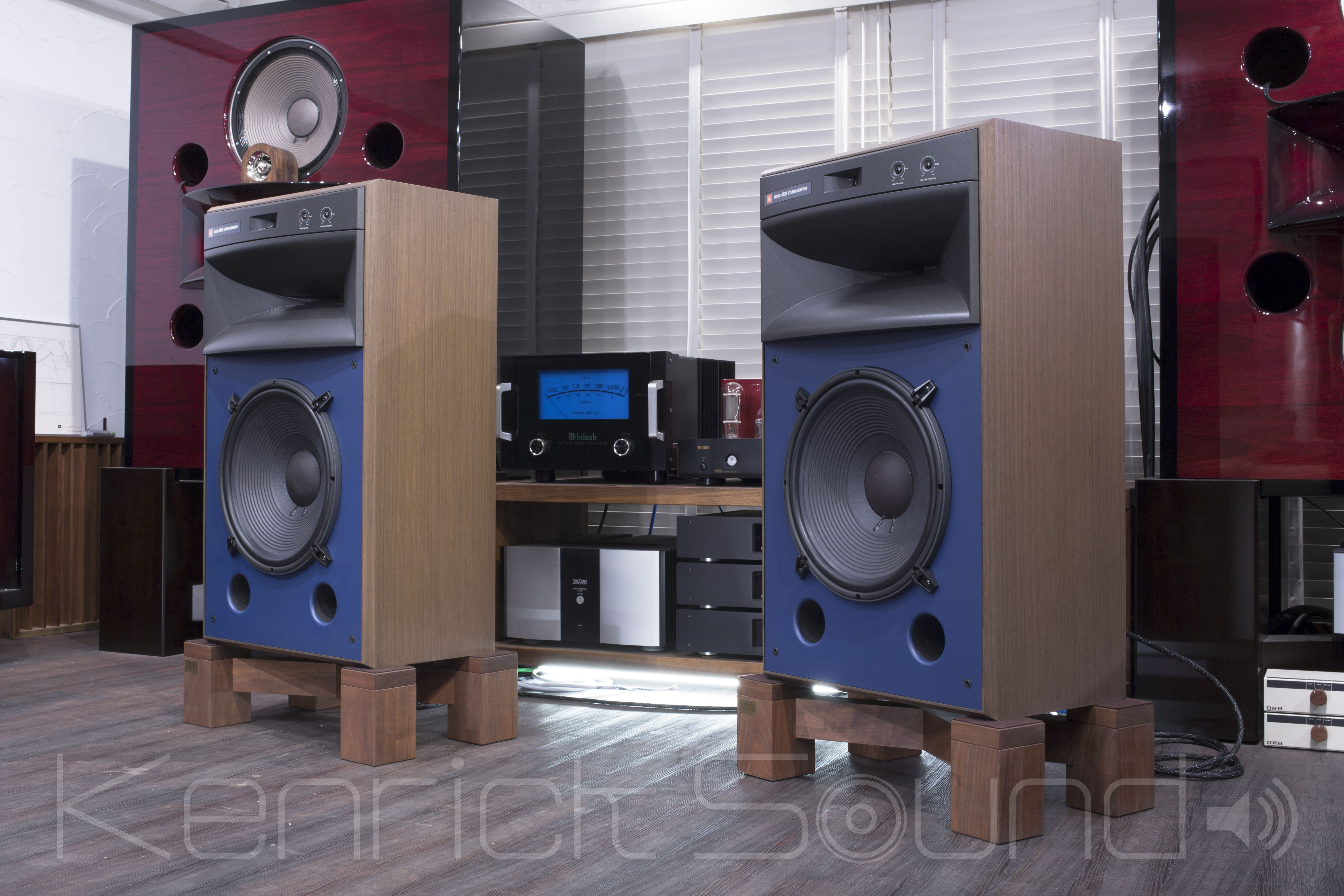 JBL 4338 現行3wayモニタースピーカー ワンオーナー美品 元箱付