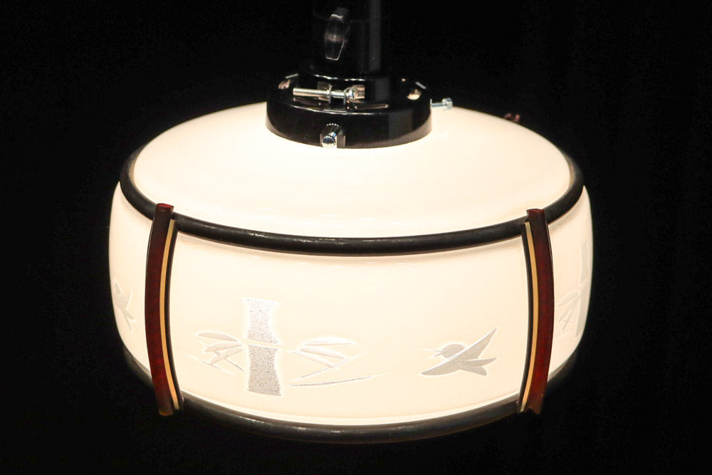 風情漂う竹雀の和柄が浮かぶ電笠 DC8718 – 古福庵 [ KOFUKUAN