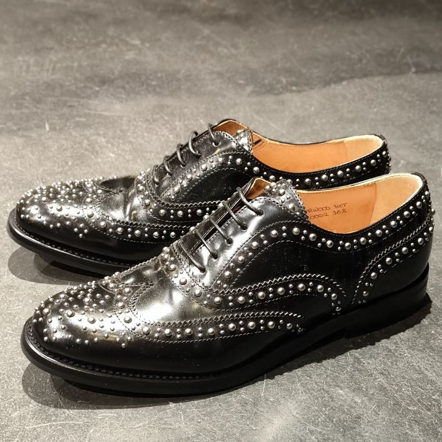 希少 church's チャーチ 革靴 ドレスシューズ インプレッサ 黒 37