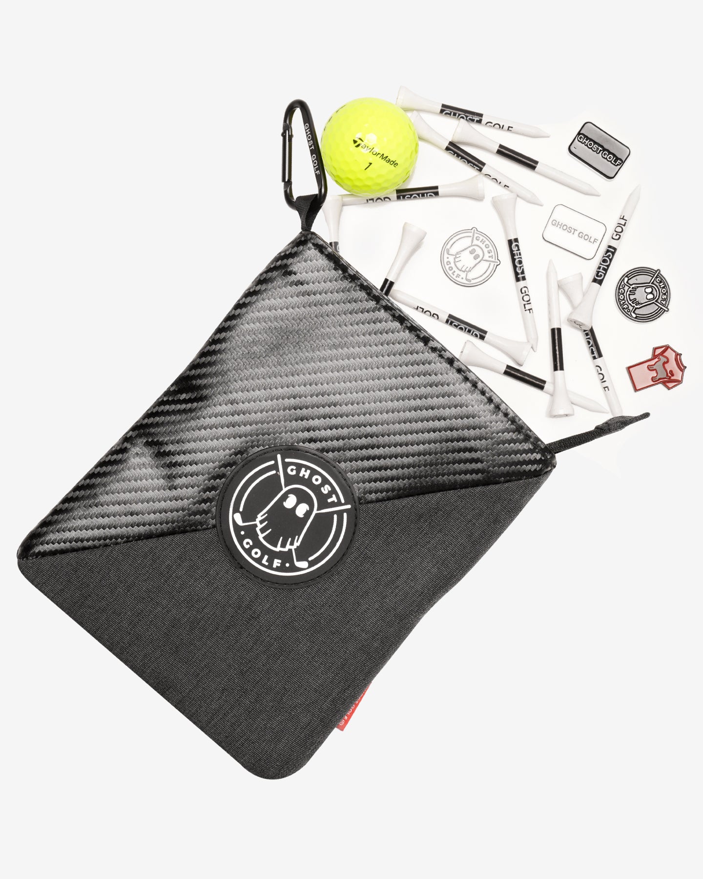 Ghost Golf Club | Golf Utility Pouch - Dark Gray & Carbon Fiber