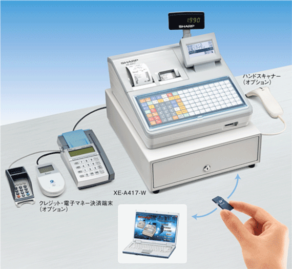 シャープレジスターXE-A207w-wPC連携売上管理設定無料830434
