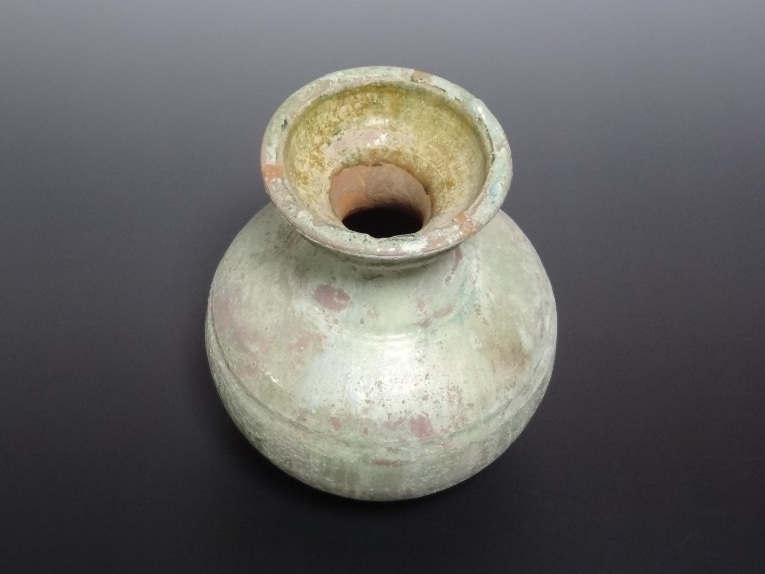 漢緑釉壺 銀化 楽天市場】骨董○漢緑釉銀化壺○中国古玩 / 発掘品 | 漢