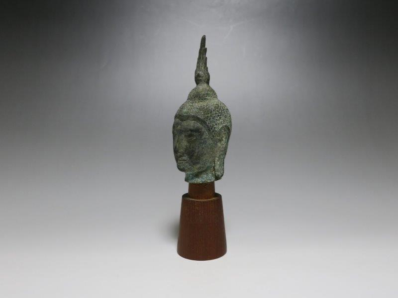 タイ アユタヤ期 仏頭 仏像 青銅 残欠 東南アジア仏教美術 タイ