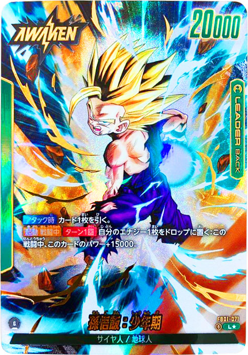 ドラゴンボールカード 孫悟飯：少年期 リーダーパラレル PSA10 孫悟飯