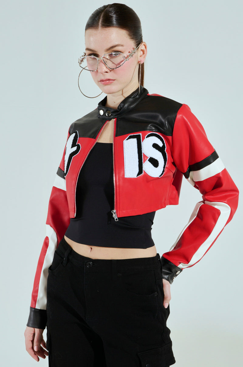 ACE CROPPED GRAPHIC MOTO – AKIRA