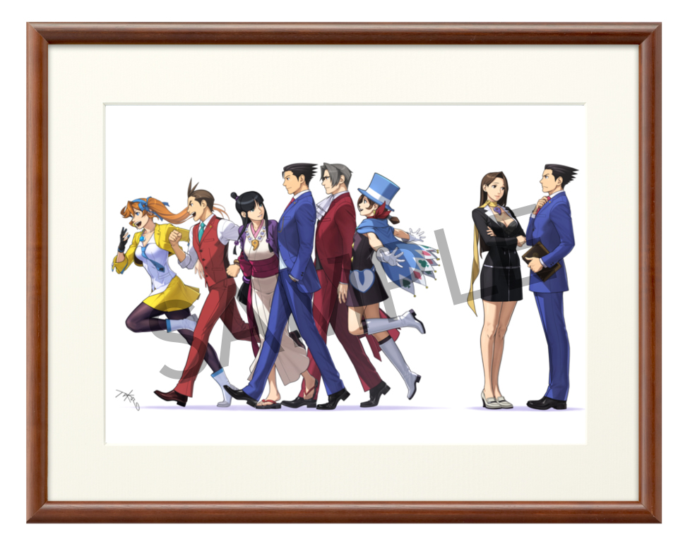 大逆転裁判 A3グラフィックアート 逆転裁判15周年記念