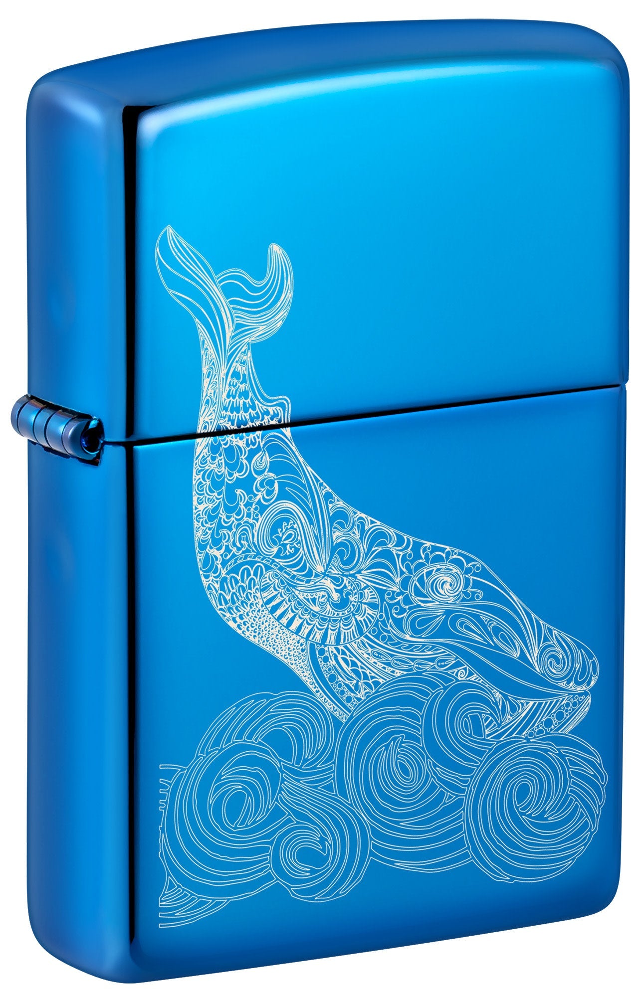 Whale Design High Polish Blue Windproof Lighter – Zippo USA