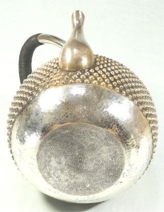 純銀 霰銀瓶 湯沸【茶道具からき】京都から全国に販売、通販,買取