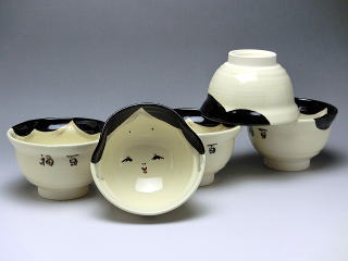 □送料無料□ お多福 おたふく お福さん 民藝 郷土玩具 置物 時代 陶器