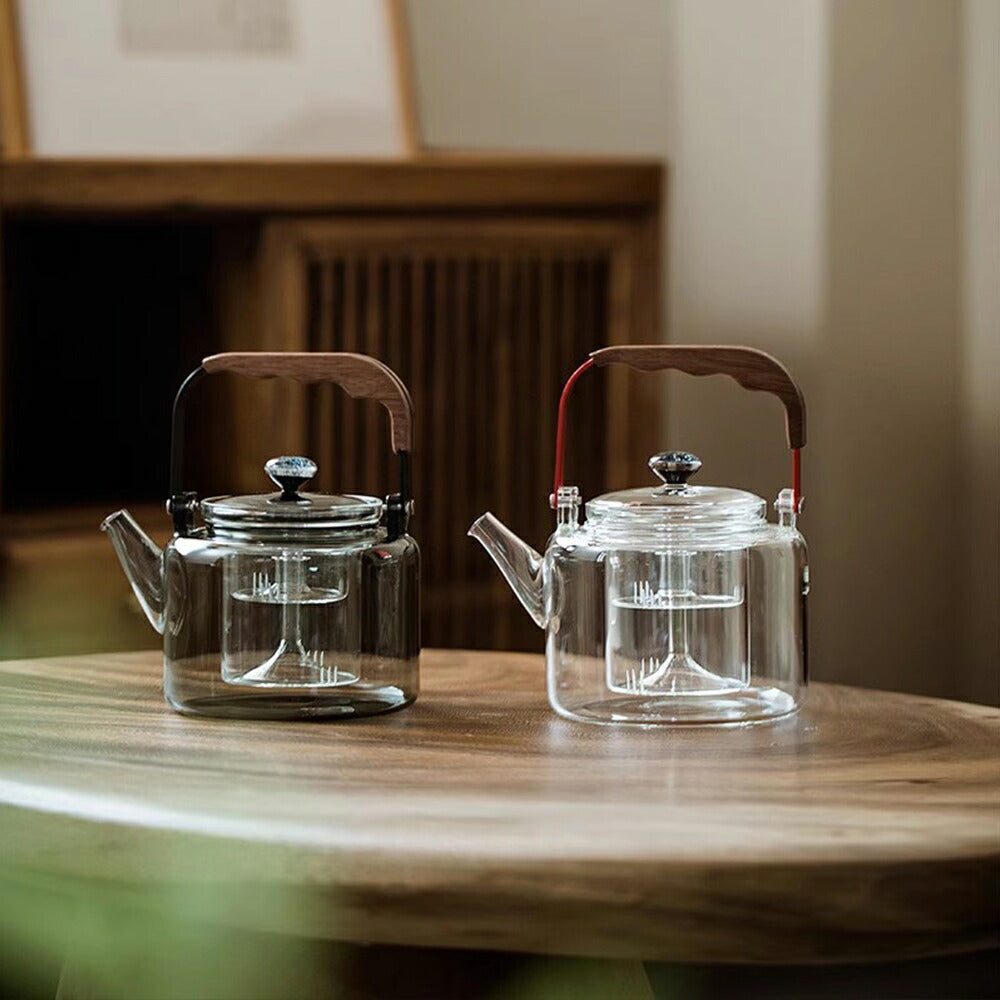 IwaiLoft 耐熱ティーポット ガラス 950mL ヤカン 湯沸かし 蓋に星空