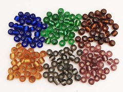 アンティーク 透明緑色の小粒蜜柑玉 ネパール インドパシフィック