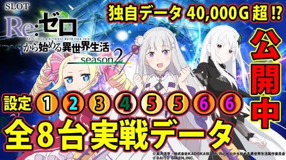 スマスロ Re:ゼロから始める異世界生活 season2 リゼロ2実機 Re:ゼロ