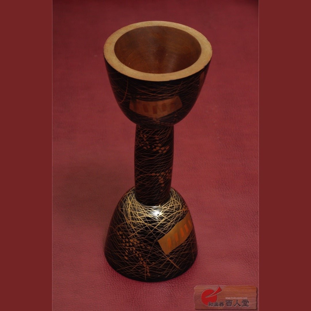 小鼓胴 松鶴紋様蒔絵小鼓胴