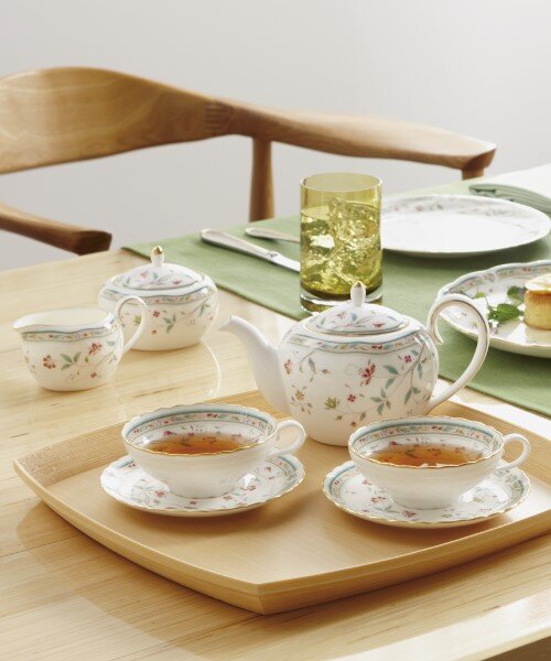 ノリタケ ティーカップセット 扇型プレート ミルクピッチャー ブランド