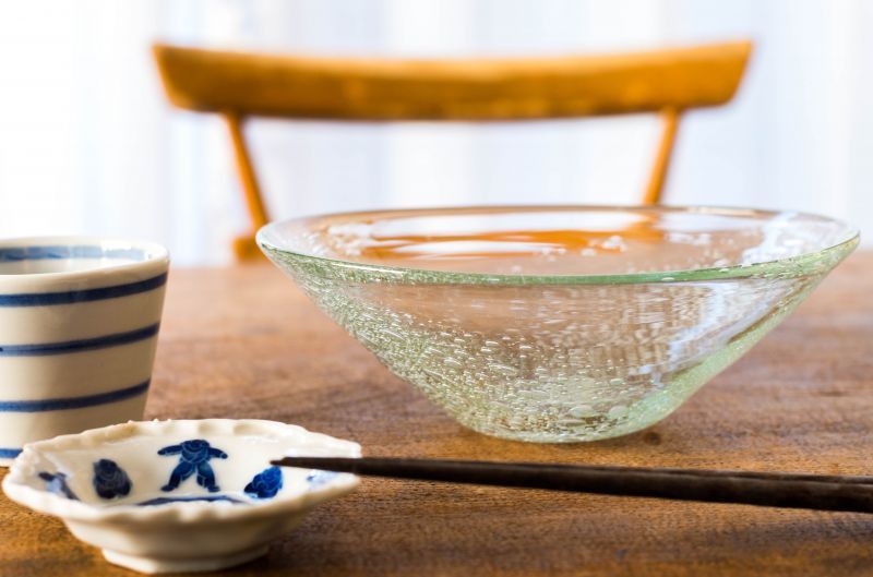 吹きガラス ガラスボウル ガラスのうつわ 作家もの frank