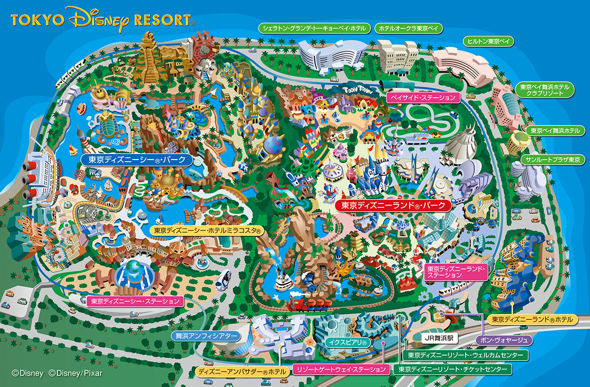 東京ディズニーランド 地図 1989年改訂版ファンマップ ポスター 東京