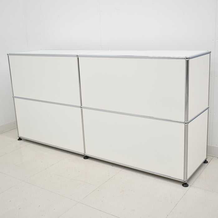 中古】USM Haller ハラーキャビネット 2列2段 ホワイト W1525