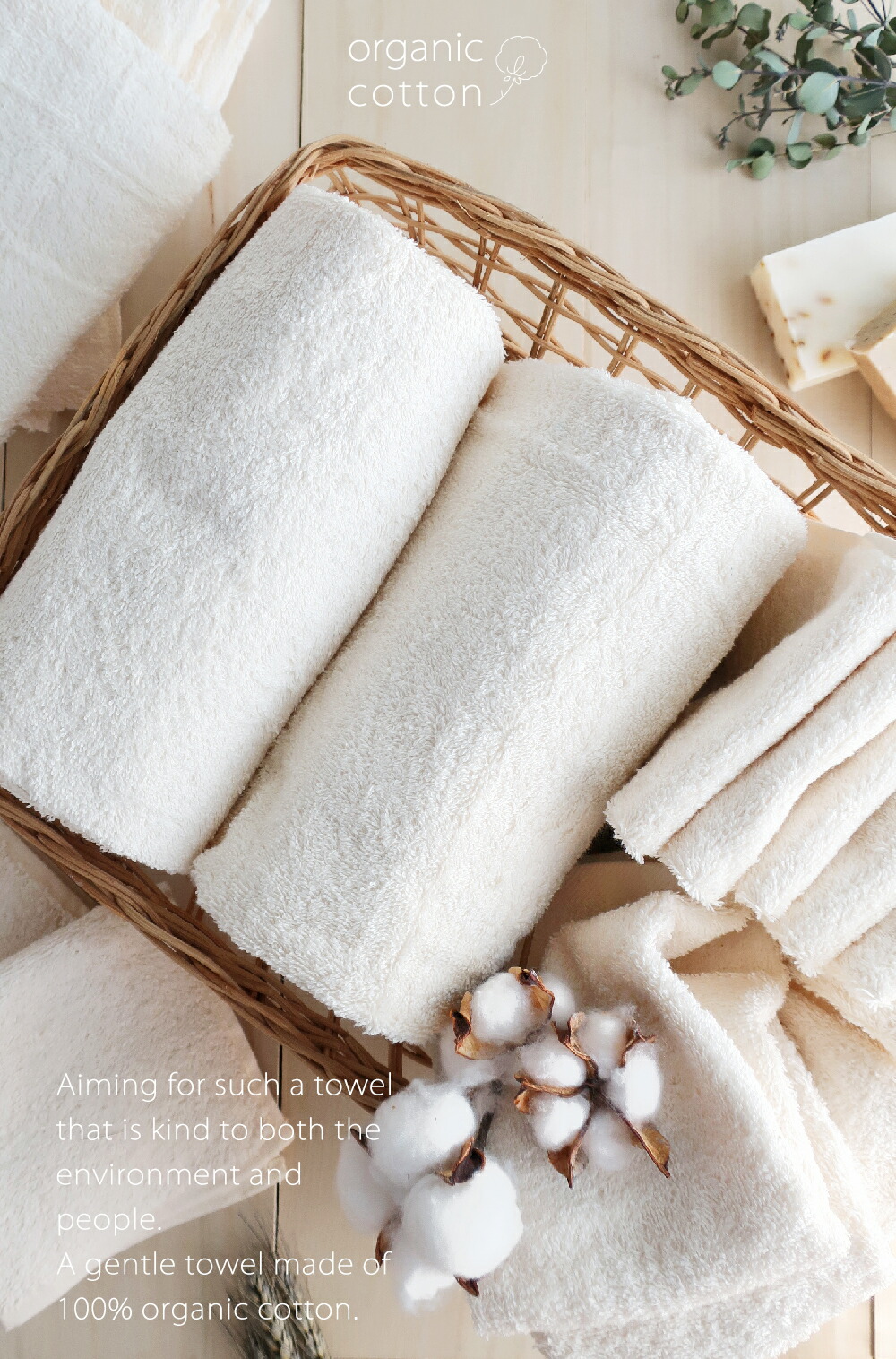 楽天市場】オーガニックコットン フェイスタオル 5枚 綿100 34×86cm