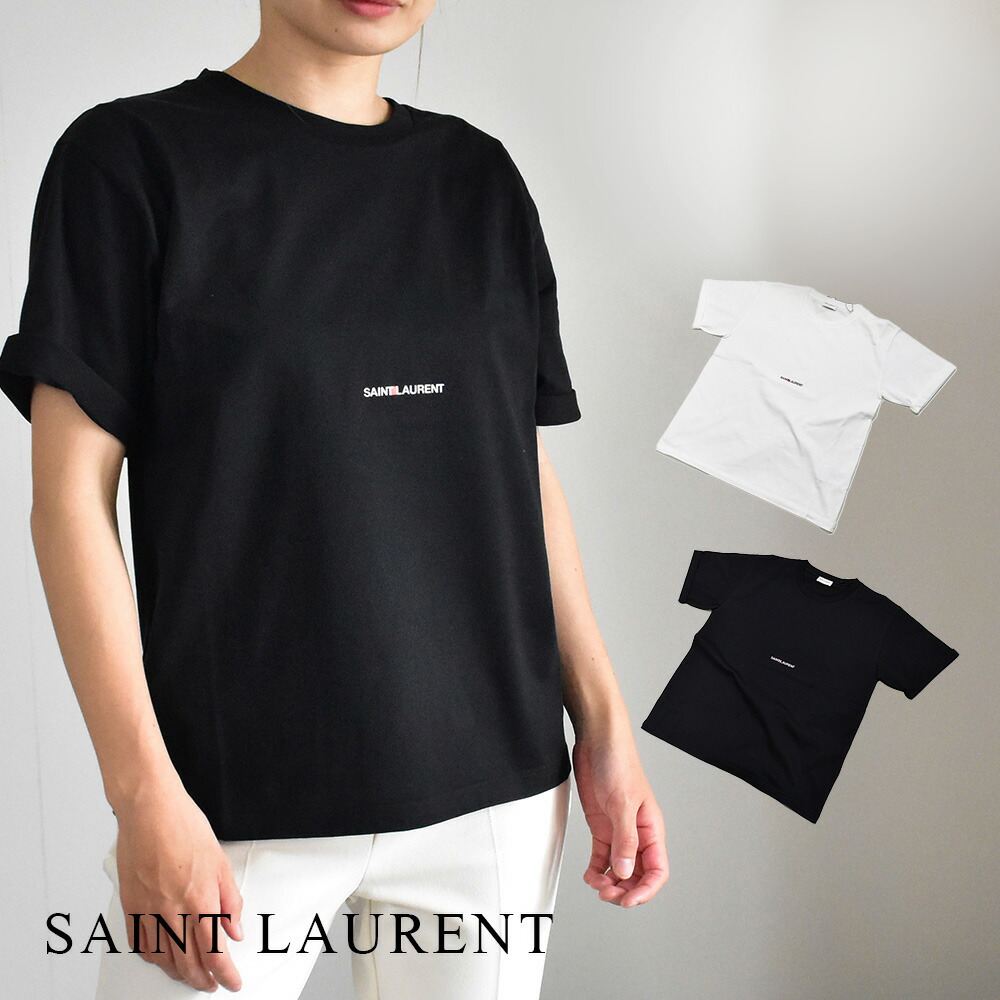 楽天市場】SAINT LAURENT ロゴ（Tシャツ・カットソー｜トップス