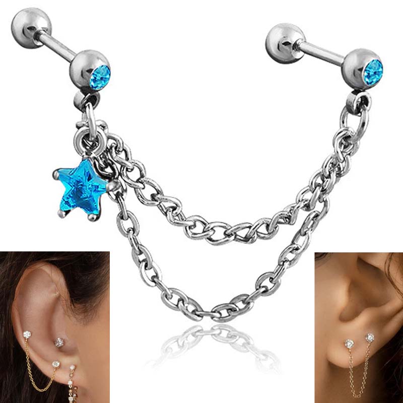 楽天市場】[16G ヘリックス インダストリアル ボディピアス] キラ