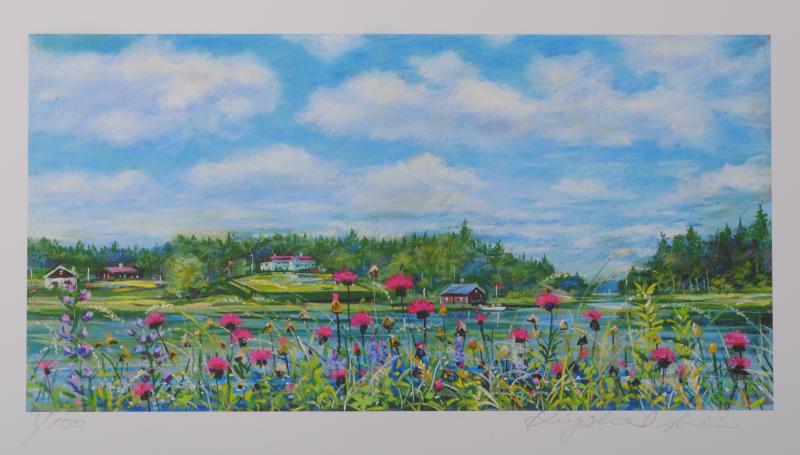 楽天市場】宮本秋風 沙羅双樹 インテリア 絵画 和風 木版画 プレゼント