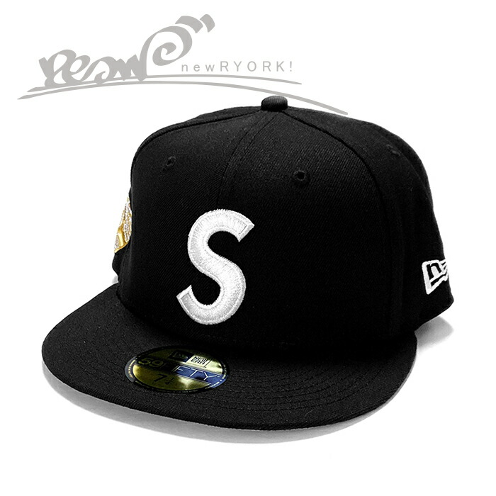 S ロゴ ニューエラ ブラック 7 3/8 supreme sロゴNew Era 7 3/8