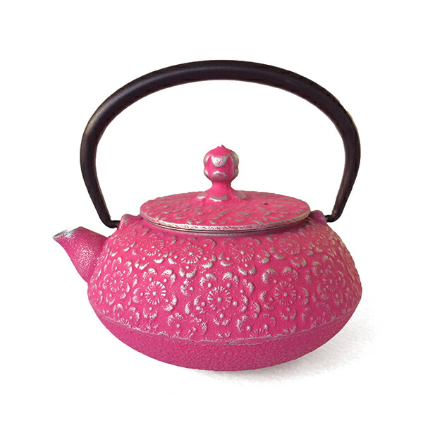 楽天市場】南部鉄器 急須 鉄婚式 ピンク×シルバー 桜 0.3L / カラー