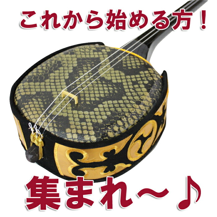 三線 沖縄三線 初心者にもやさしいセット、チューナー、教本、ケース付