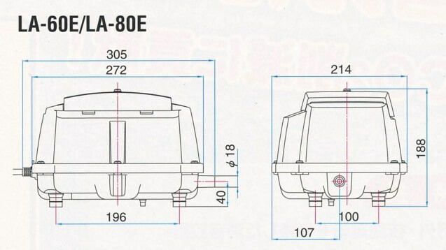 楽天市場】エアーポンプ LA-60E メドーコンプレッサ 日東工器