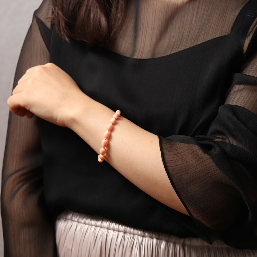 楽天市場】≪1年保証付き≫ピンク珊瑚 K18ミラーボール入り