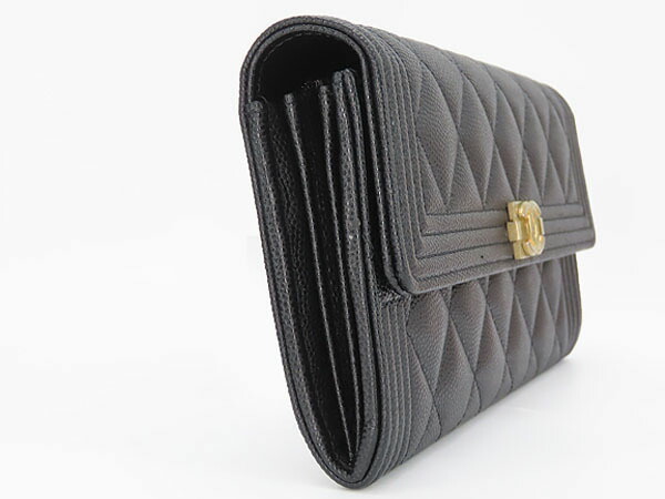 楽天市場】【未使用】シャネル CHANEL ボーイシャネル キャビアスキン