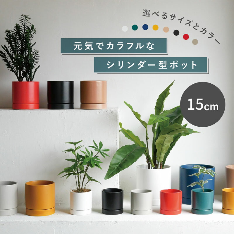 楽天市場】受け皿付き陶器鉢 オーセ15 受け皿付き【植木鉢 おしゃれ
