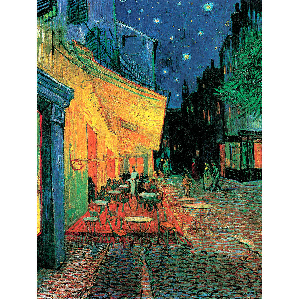 ゴッホ模写 油絵額縁付き 30×40cm名画インテリア 絵画 カフェテラスの