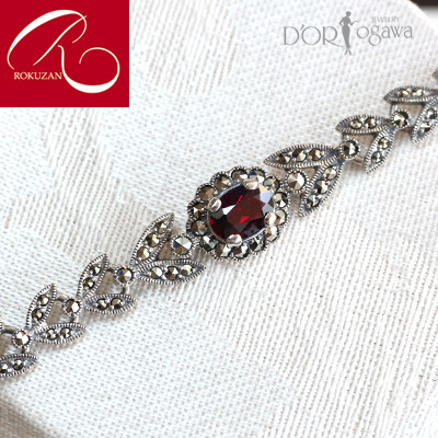 楽天市場】【碌山】 シルバー ガーネット ブレスレット ロクザン
