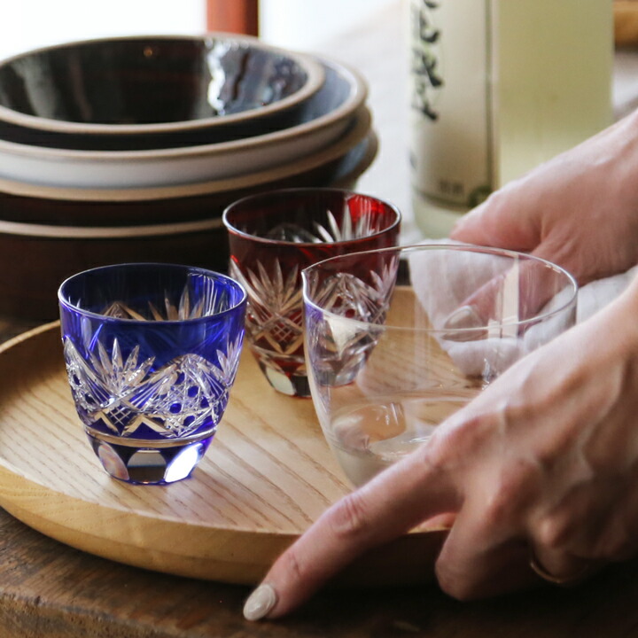 古い型吹きガラス 盃 猪口 江戸硝子 江戸ガラス 明治ガラス 江戸ガラス