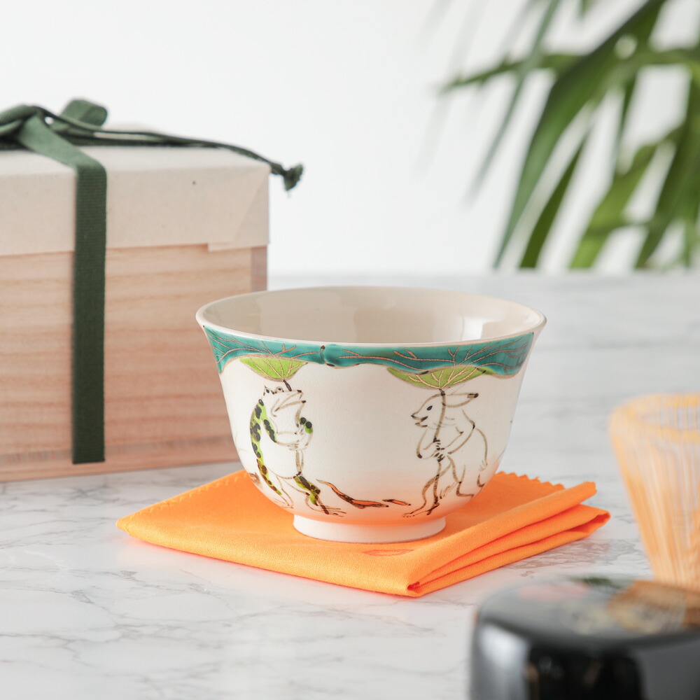 楽天市場】抹茶碗 六兵衛窯 鳥獣人物戯画 雨宿り 茶? 茶碗 清水六兵衛