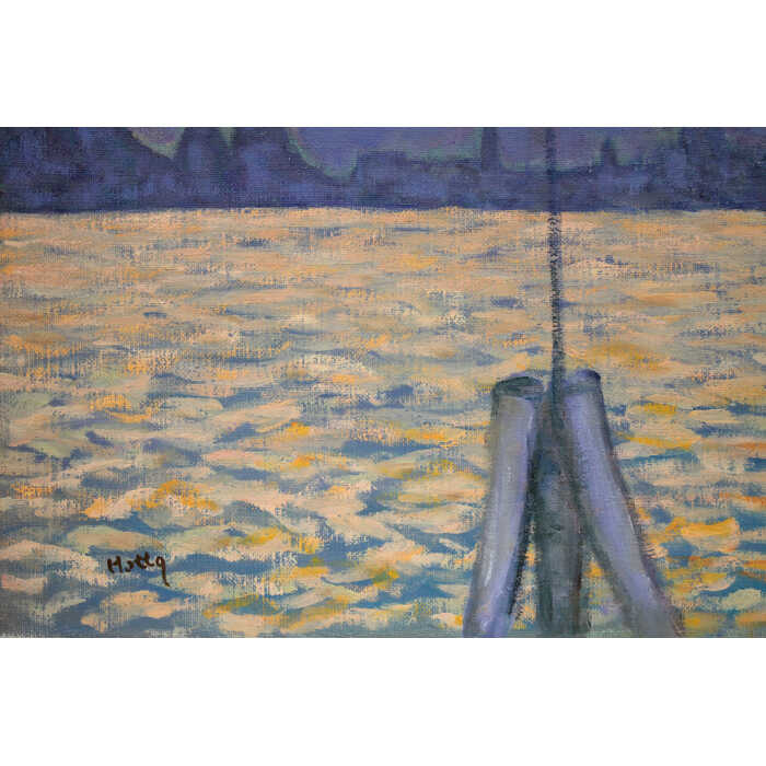 楽天市場】絵画 堀田高 油絵・油彩画 『運河の落陽』 夕日 海 街 風景