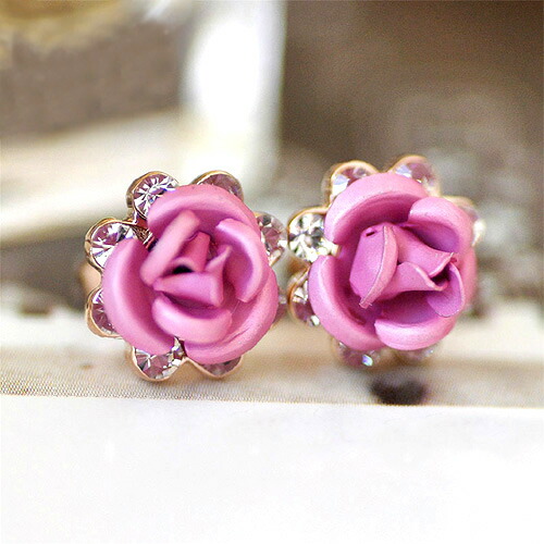 楽天市場】ピアス ローズ バラ 薔薇 薔薇の花 バラの花 スワロフスキー