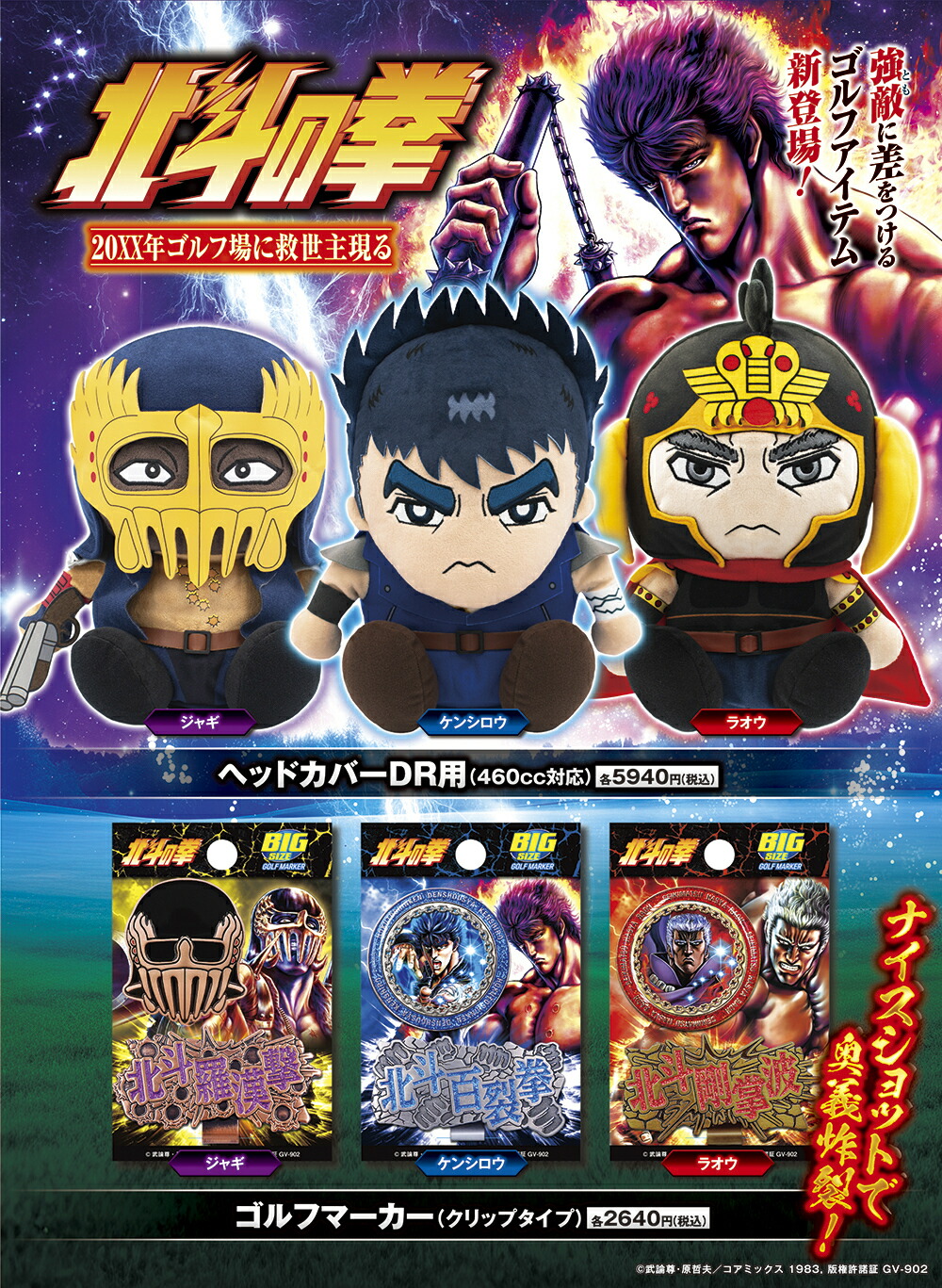 楽天市場】北斗の拳 ケンシロウ ゴルフマーカー htm001 キャラクター