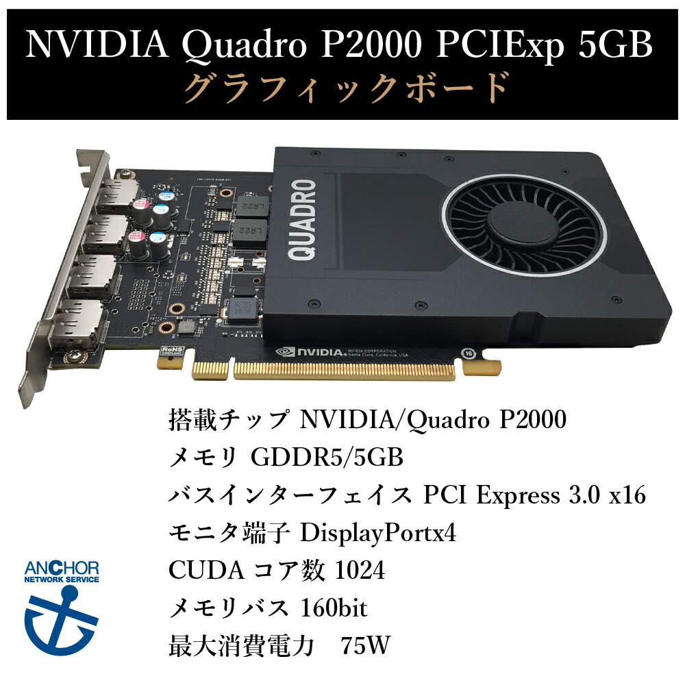 NVIDIA 節約 Quadro P2000 2枚セット NVIDIA Quadro P2000 - 株式会社