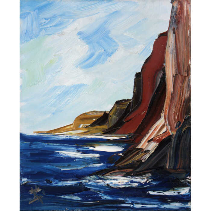 楽天市場】絵画 山本茂 油絵・油彩画 『断崖 』 崖 海 風景 一点物