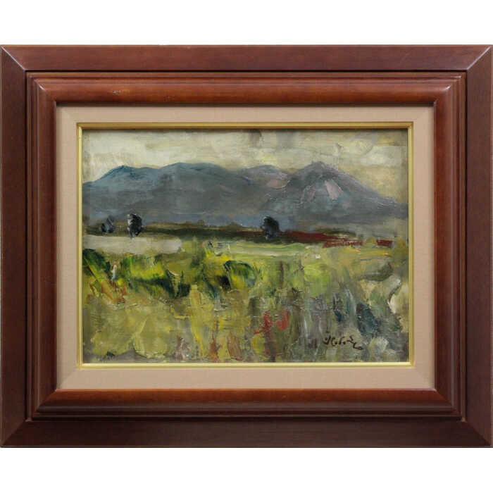 油絵大￼雪山の風景