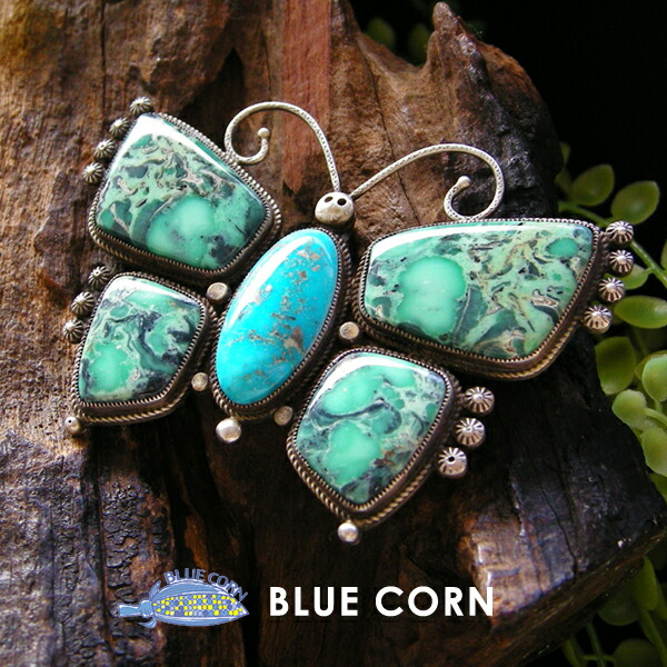 インディアンジュエリー 作家物 ターコイズ シルバー ブローチ