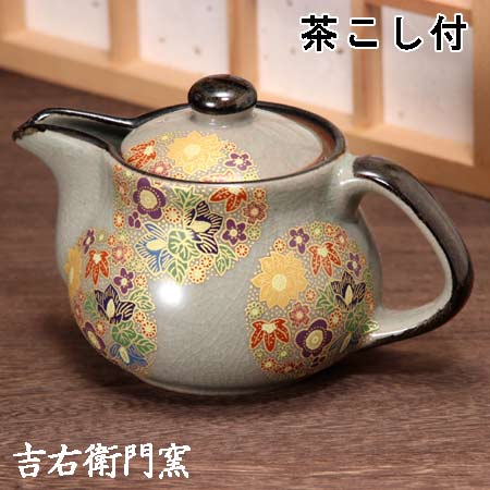 楽天市場】九谷焼 ポット 丸花詰 茶こし付き ティーポット 急須 茶器