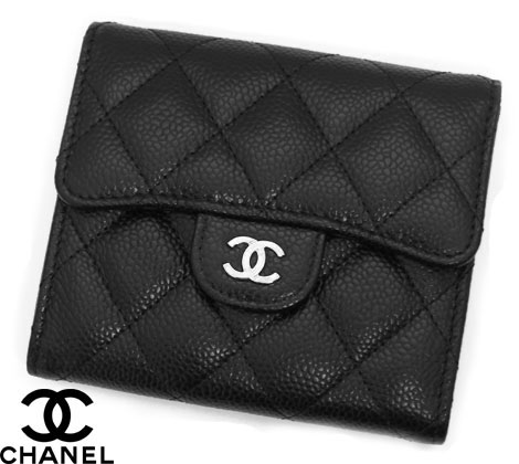 CHANEL 財布 三つ折り マトラッセキャビアスキンのおすすめ人気商品