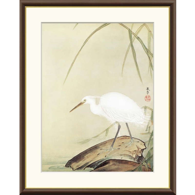 額絵 菱田春草 芦に白鷺 f8・f6・f4サイズ 日本の名画シリーズ Shunso