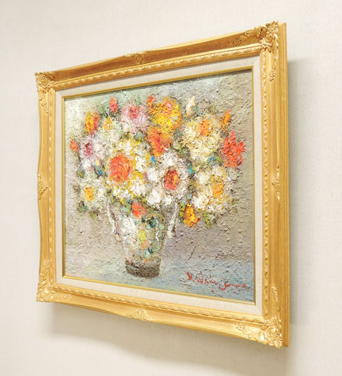 渡部ひでき 絵画・額縁・油絵・渡真贋・薔薇 絵画・額縁・油絵・渡部