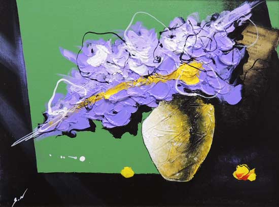 楽天市場】絵画 油絵 紫の花 (西原正一) 送料無料 【肉筆】【油絵