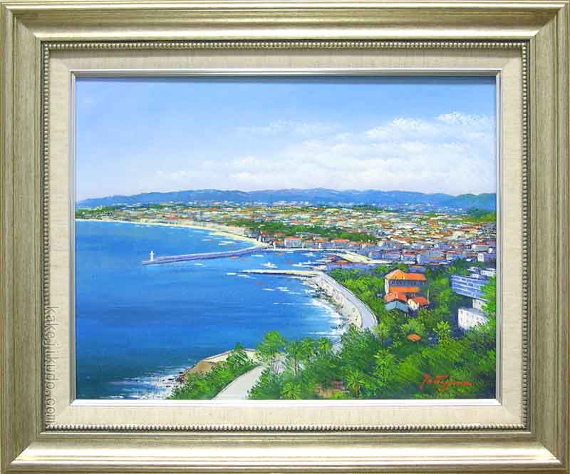 大判油絵・港区海岸の景色 大判油絵・港区海岸の景色 大判油絵・港区